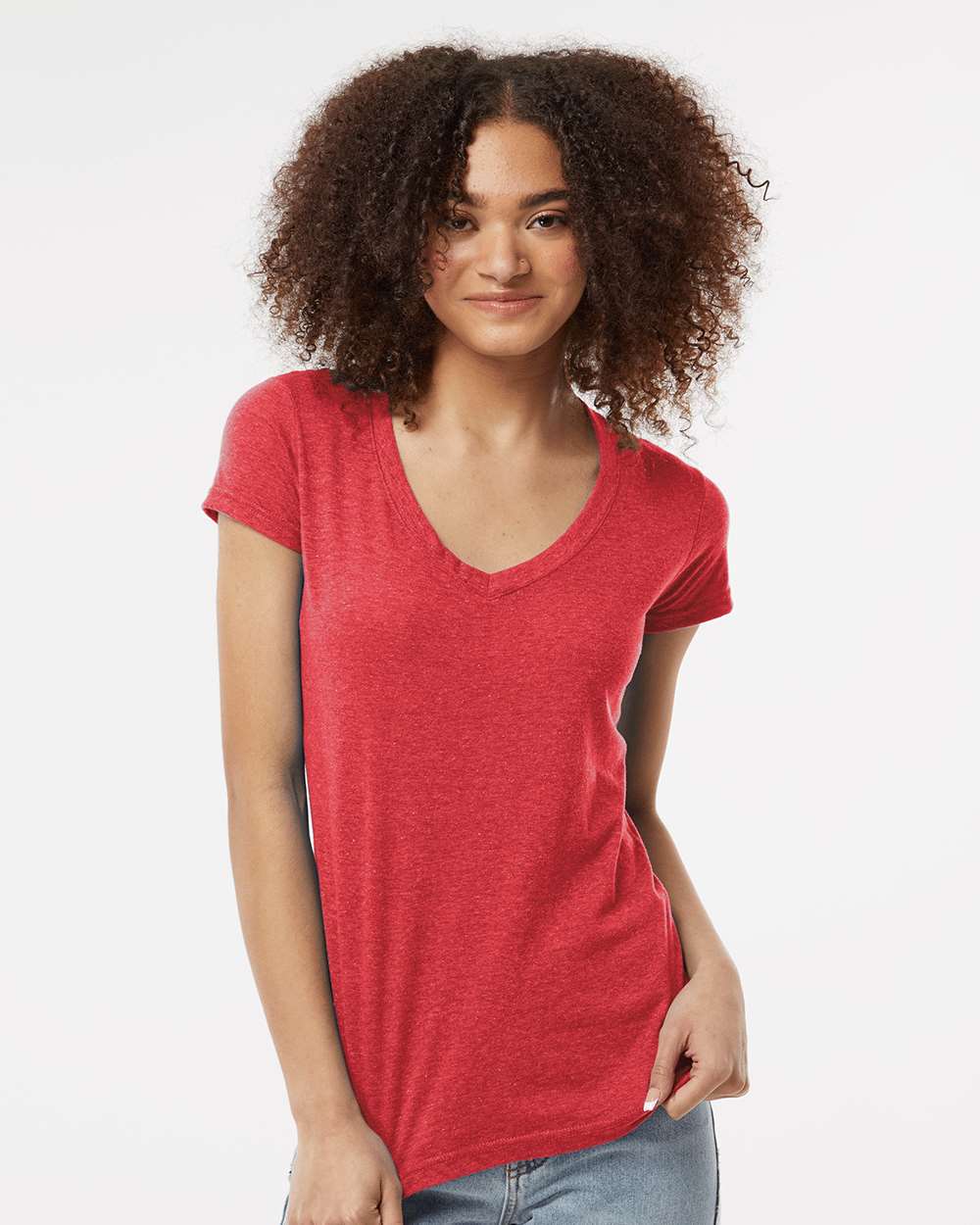 Tultex-244-Women's Poly-Rich V-Neck T-Shirt - Image 23
