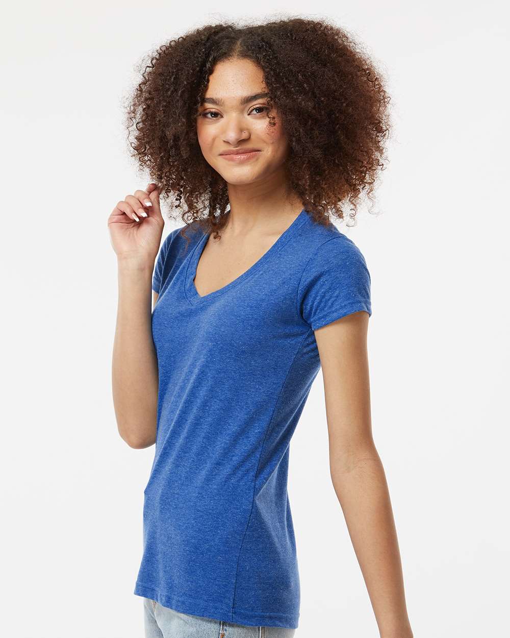 Tultex-244-Women's Poly-Rich V-Neck T-Shirt - Image 30