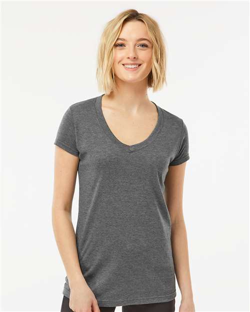 Tultex-244-Women's Poly-Rich V-Neck T-Shirt - Image 40