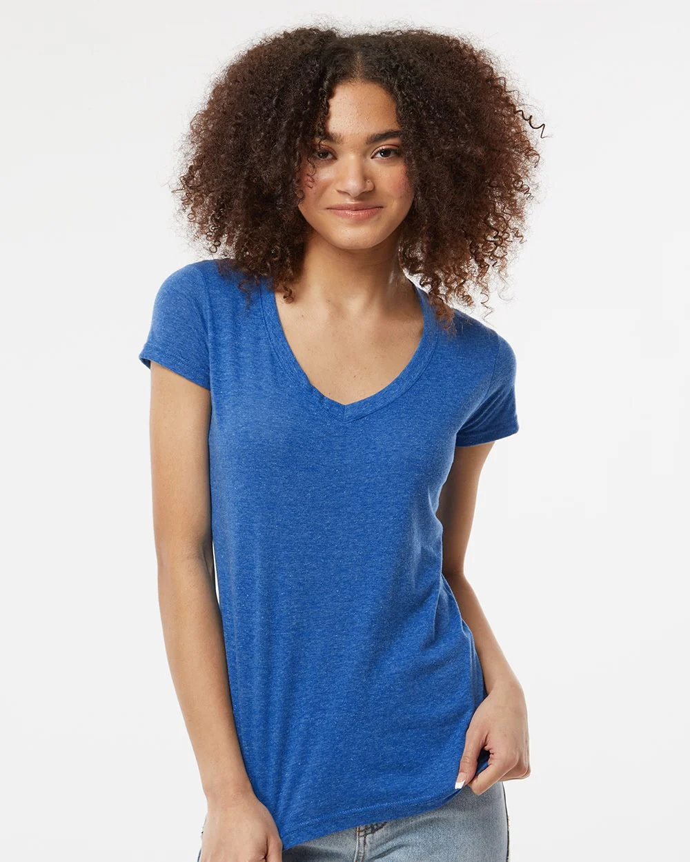 Tultex-244-Women's Poly-Rich V-Neck T-Shirt - Image 7