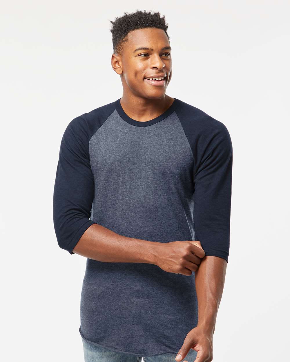 Tultex-245-Fine Jersey Raglan T-Shirt - Image 23