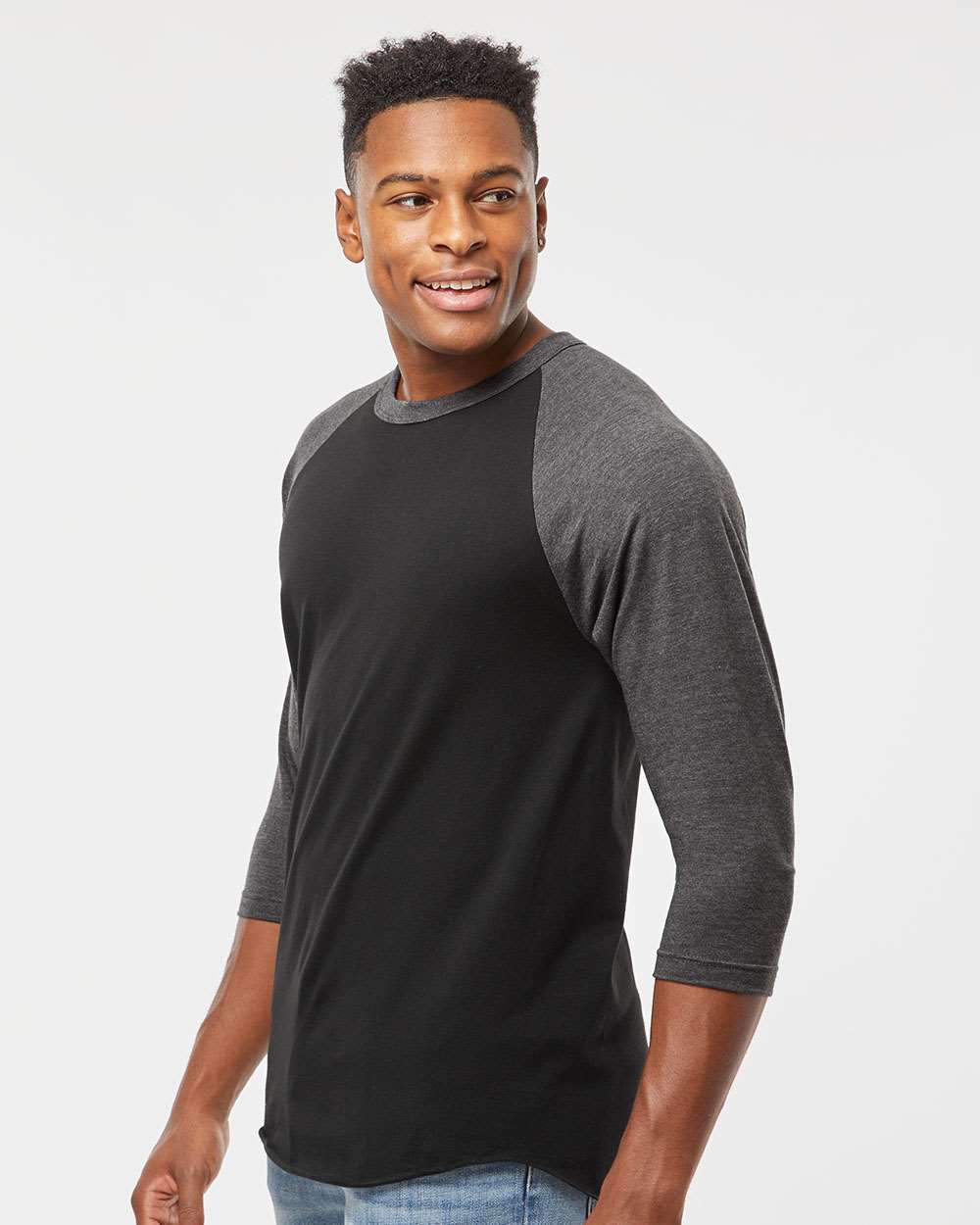 Tultex-245-Fine Jersey Raglan T-Shirt - Image 5