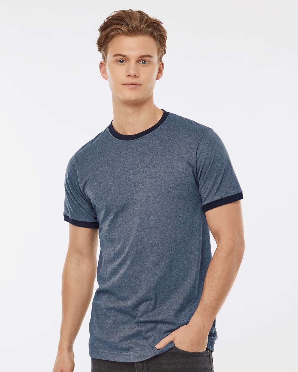 Tultex-246-Fine Jersey Ringer T-Shirt - Image 11