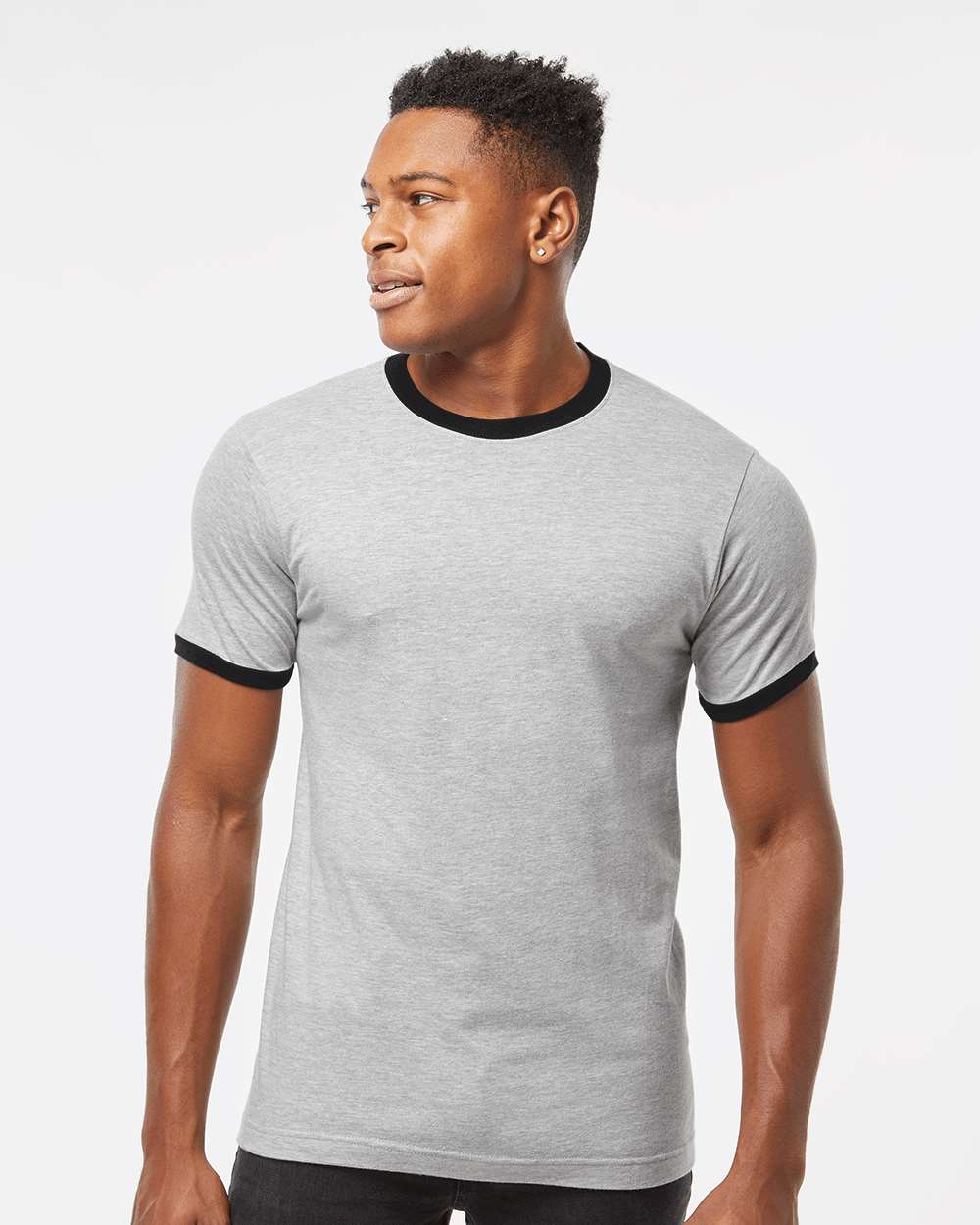 Tultex-246-Fine Jersey Ringer T-Shirt - Image 17
