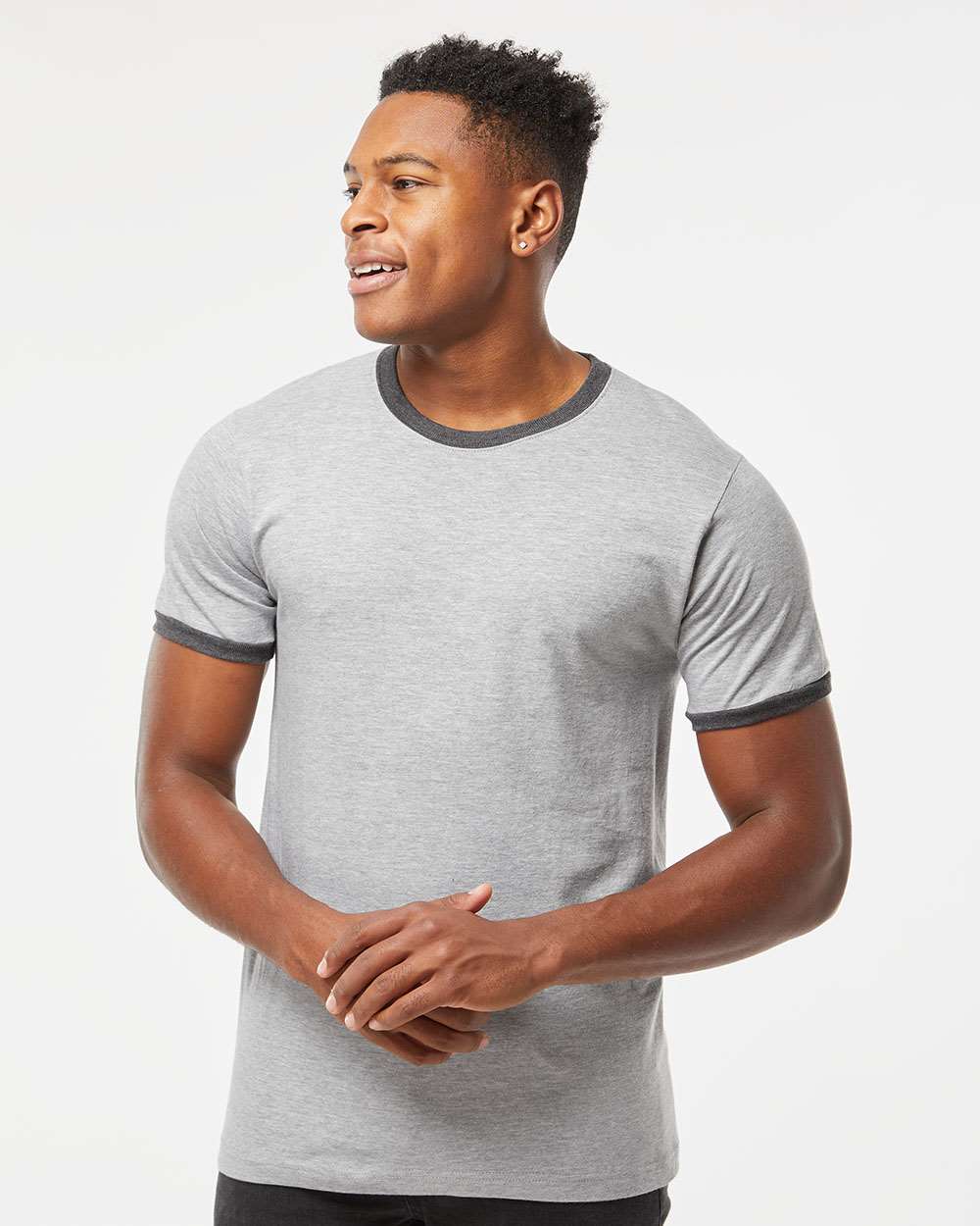 Tultex-246-Fine Jersey Ringer T-Shirt - Image 23