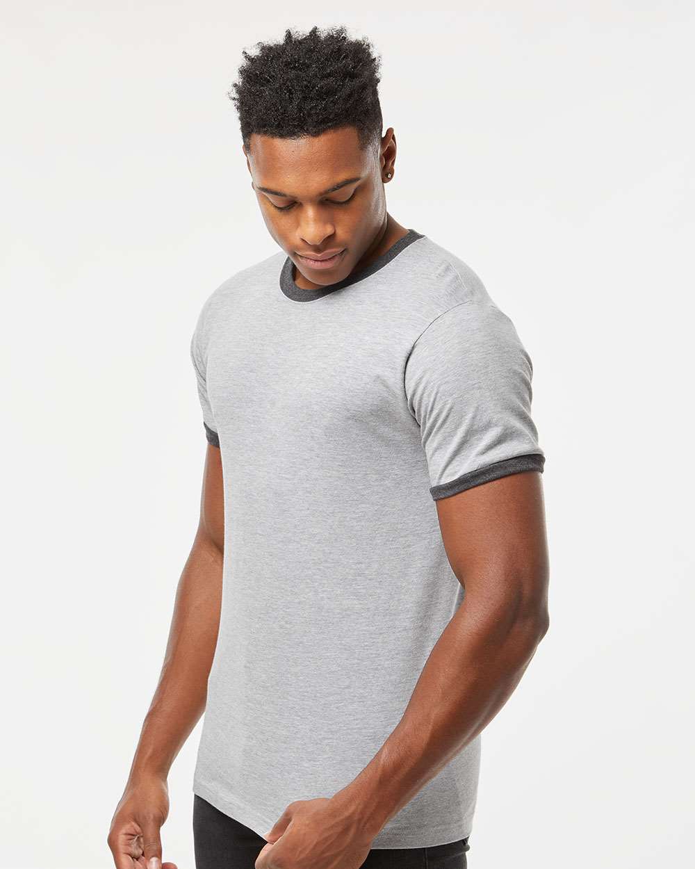 Tultex-246-Fine Jersey Ringer T-Shirt - Image 24