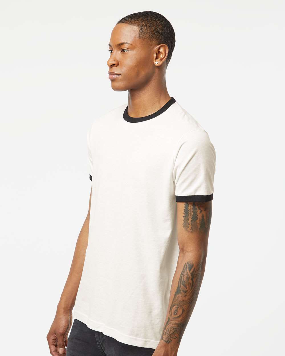Tultex-246-Fine Jersey Ringer T-Shirt - Image 36