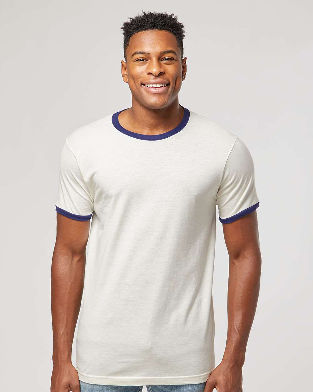 Tultex-246-Fine Jersey Ringer T-Shirt - Image 41