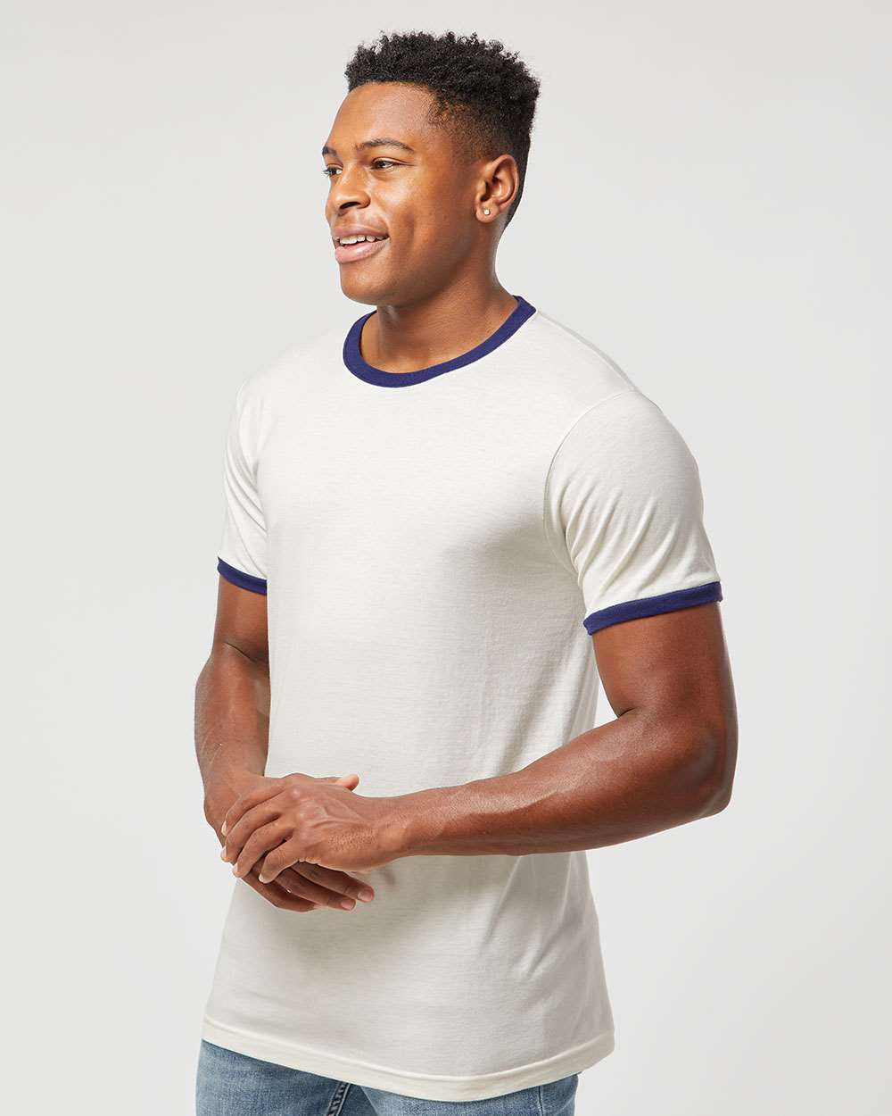 Tultex-246-Fine Jersey Ringer T-Shirt - Image 42