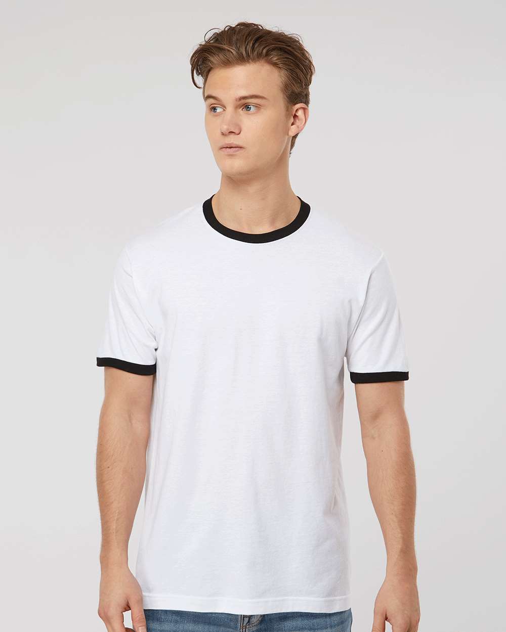 Tultex-246-Fine Jersey Ringer T-Shirt - Image 59