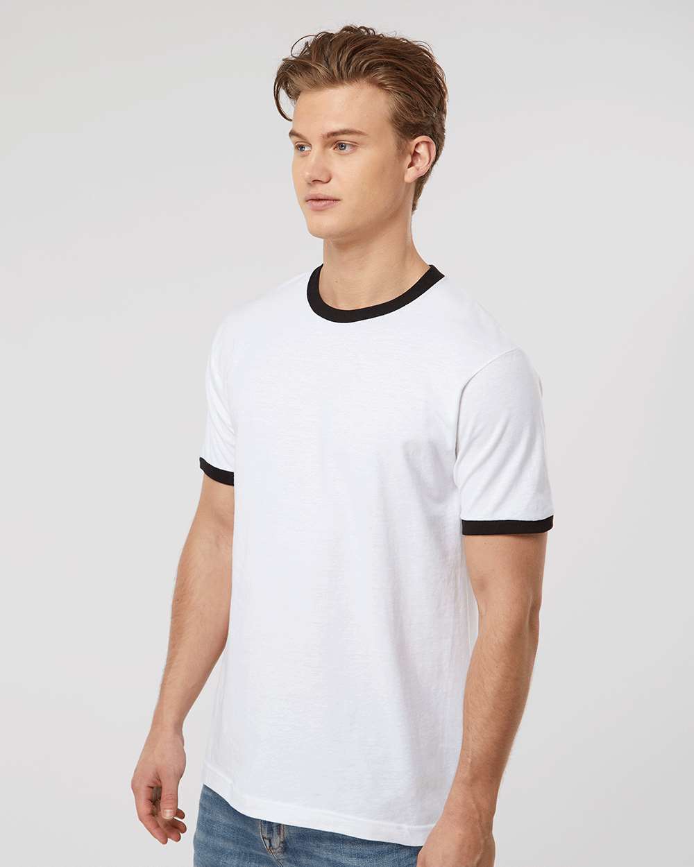 Tultex-246-Fine Jersey Ringer T-Shirt - Image 60