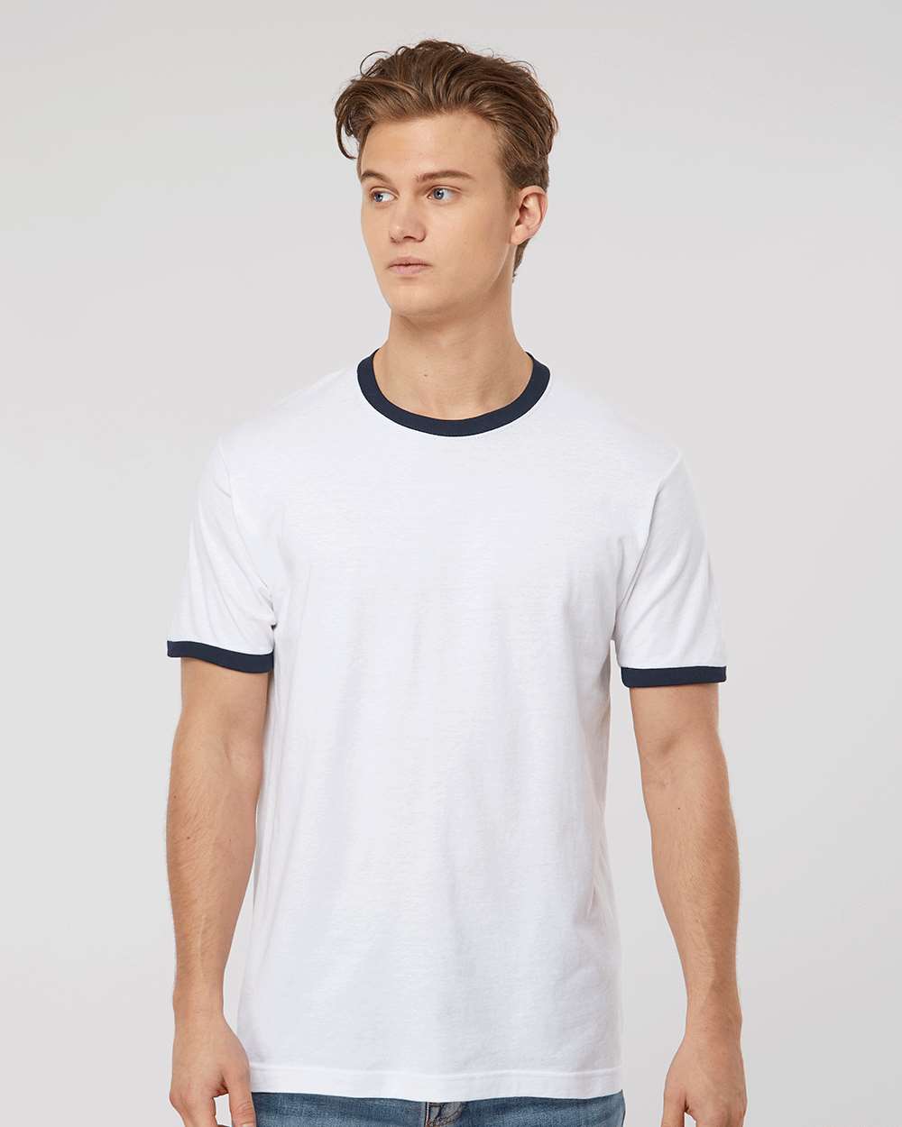 Tultex-246-Fine Jersey Ringer T-Shirt - Image 65
