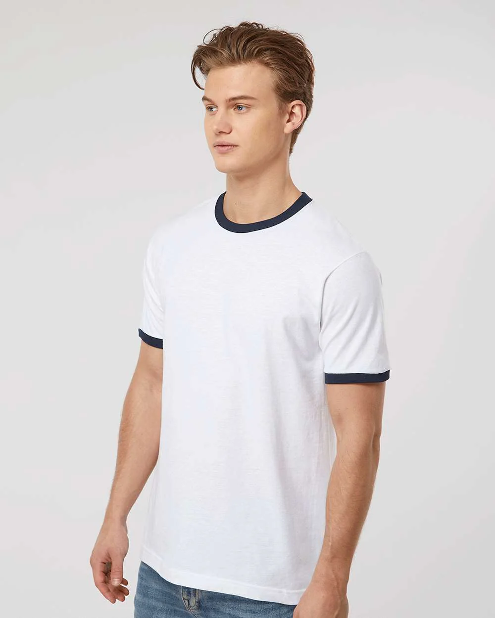 Tultex-246-Fine Jersey Ringer T-Shirt - Image 66