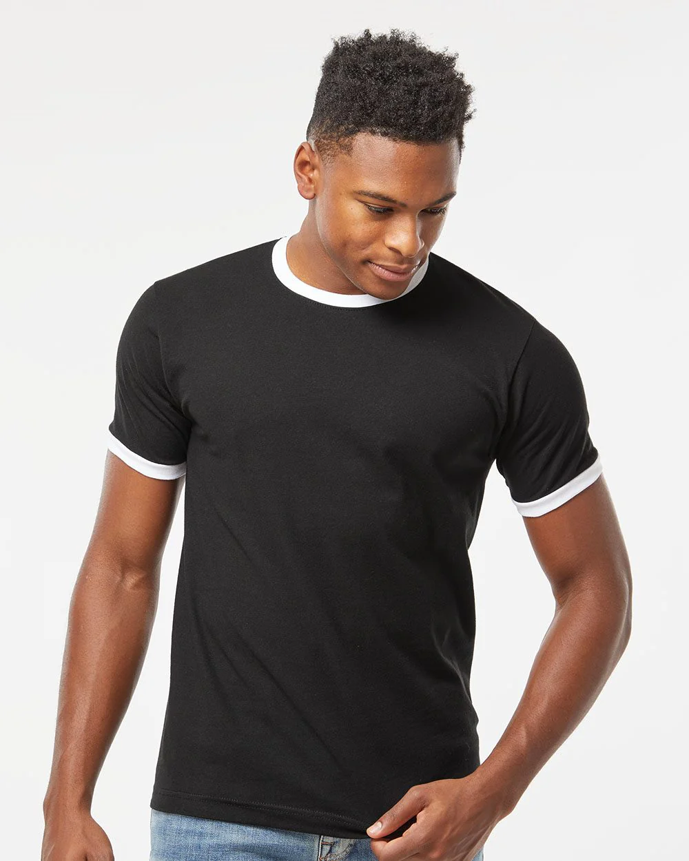 Tultex-246-Fine Jersey Ringer T-Shirt - Image 7