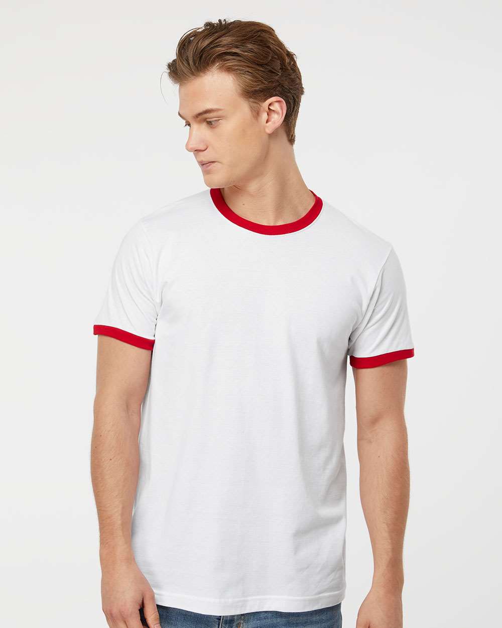 Tultex-246-Fine Jersey Ringer T-Shirt - Image 71