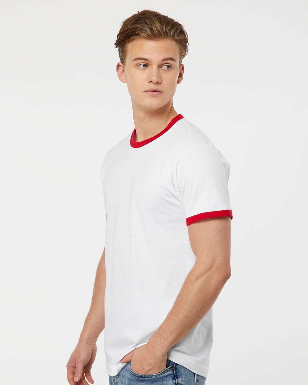Tultex-246-Fine Jersey Ringer T-Shirt - Image 72