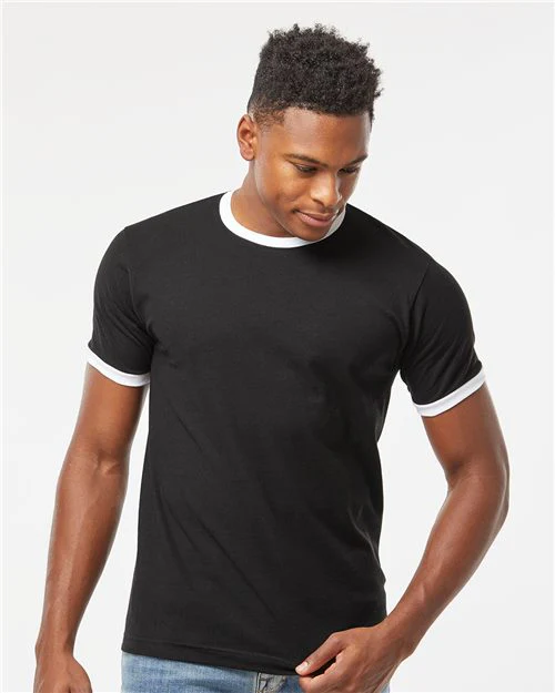 Tultex-246-Fine Jersey Ringer T-Shirt - Image 75