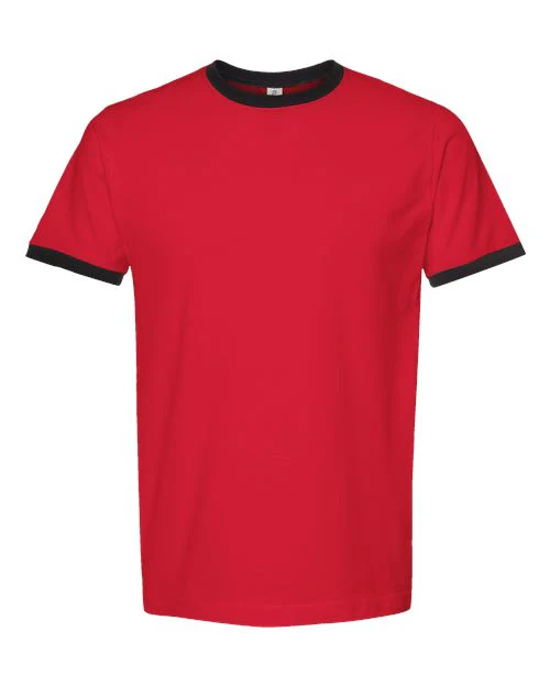 Tultex-246-Fine Jersey Ringer T-Shirt - Image 77