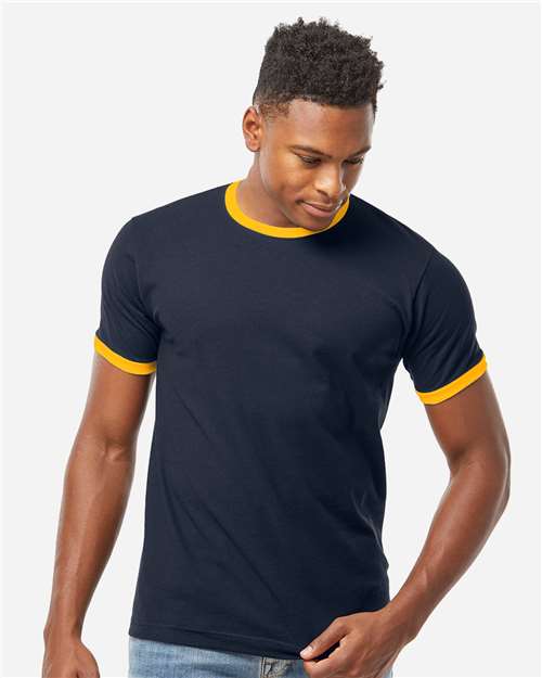 Tultex-246-Fine Jersey Ringer T-Shirt - Image 83