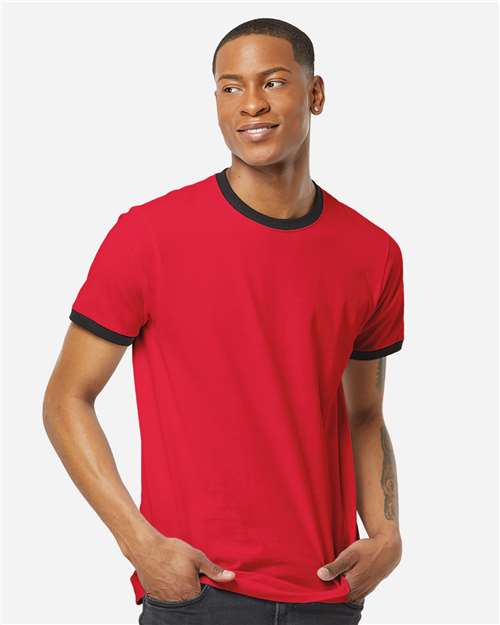 Tultex-246-Fine Jersey Ringer T-Shirt - Image 86