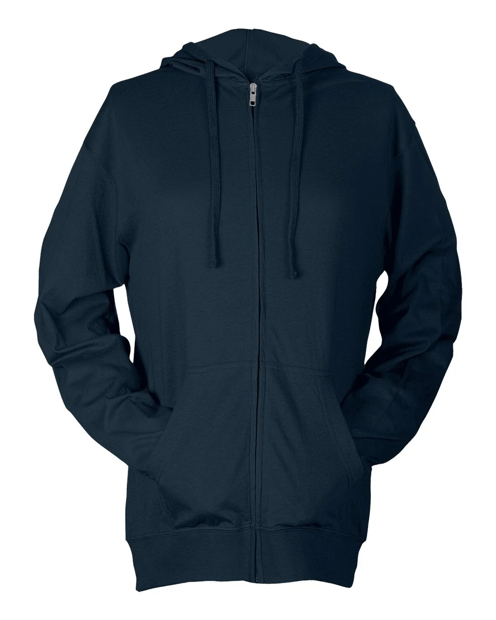 Tultex-260-Beach Full-Zip Hooded Long Sleeve T-Shirt - Image 12