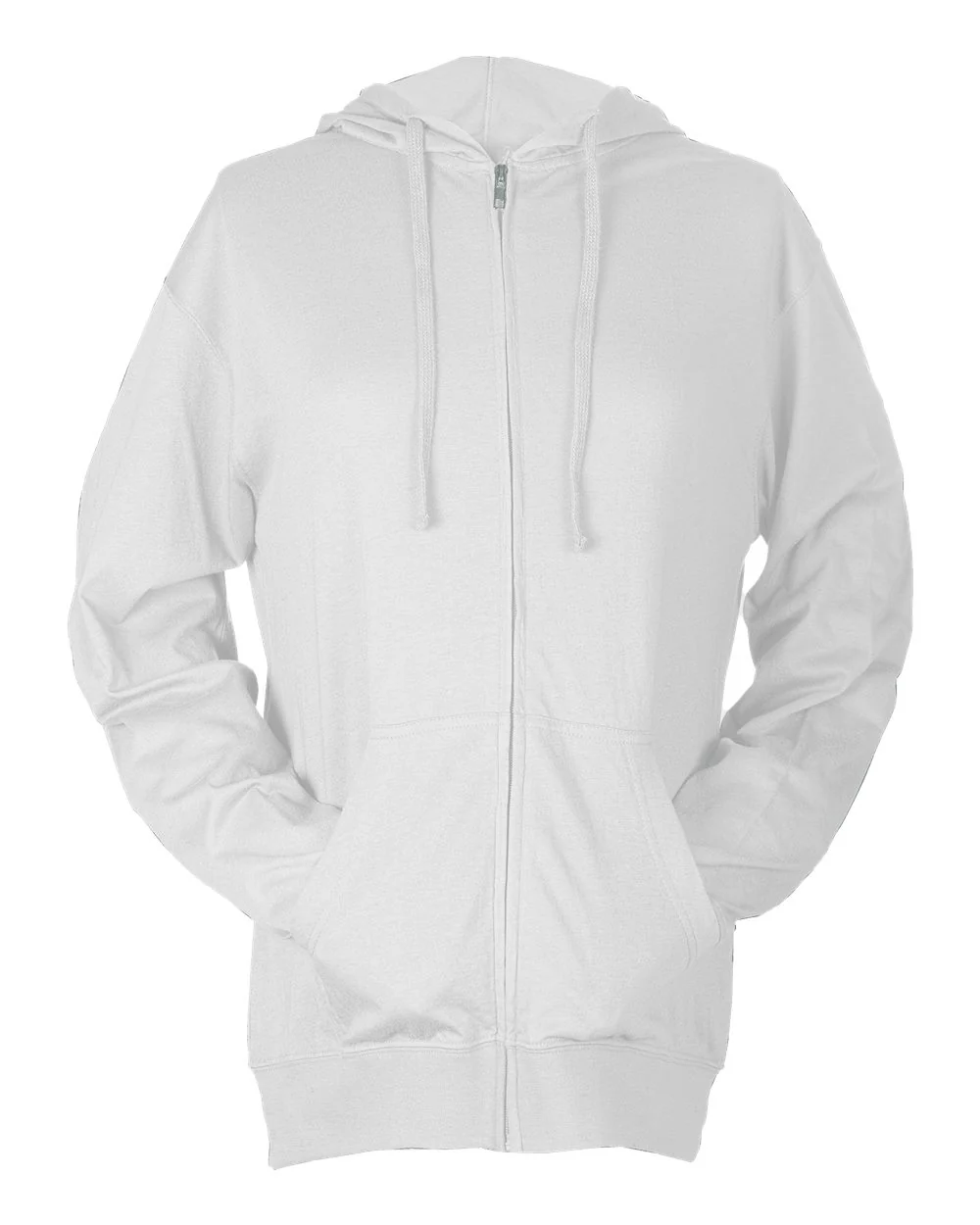 Tultex-260-Beach Full-Zip Hooded Long Sleeve T-Shirt - Image 14