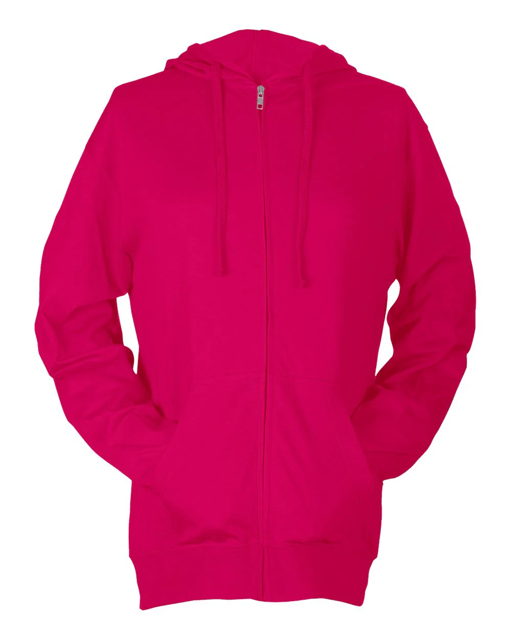 Tultex-260-Beach Full-Zip Hooded Long Sleeve T-Shirt - Image 8