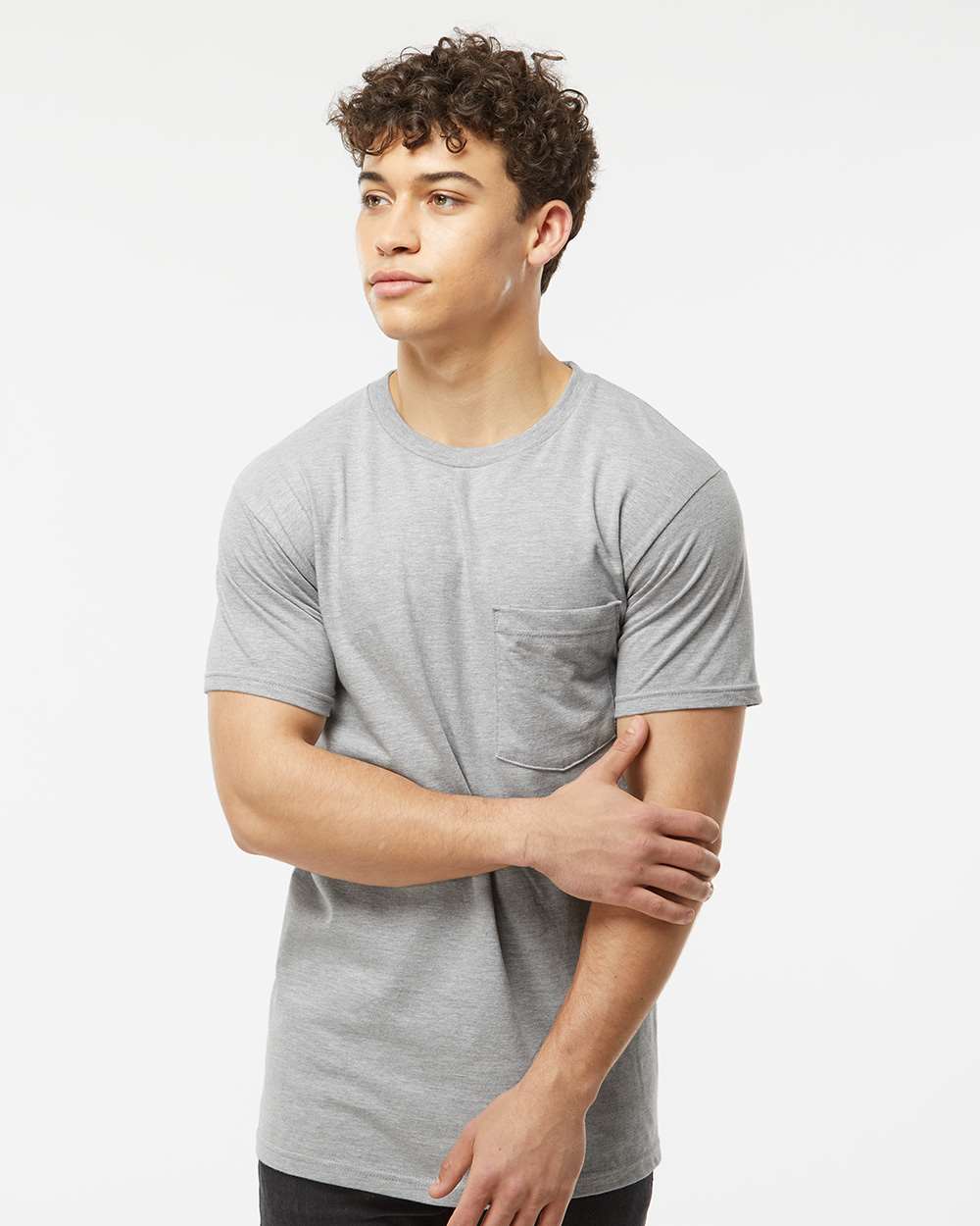 Tultex-293-Heavyweight Jersey Pocket T-Shirt - Image 11