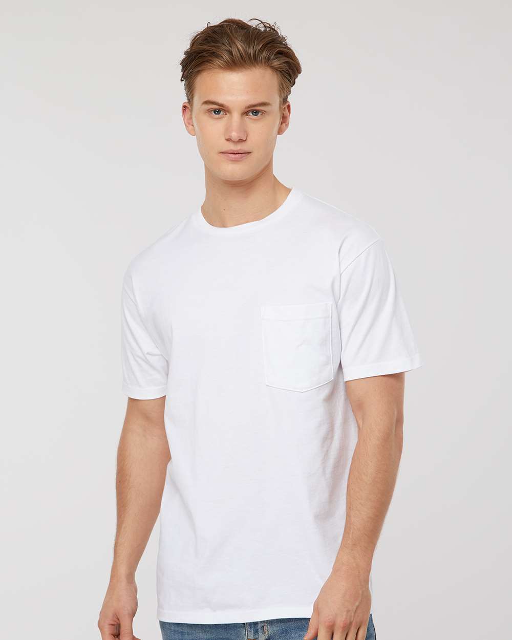 Tultex-293-Heavyweight Jersey Pocket T-Shirt - Image 29