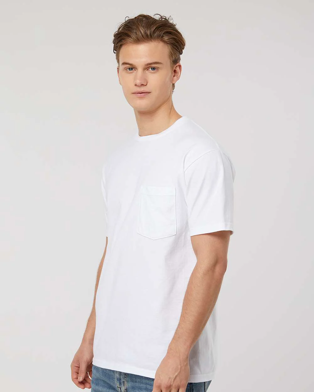 Tultex-293-Heavyweight Jersey Pocket T-Shirt - Image 30