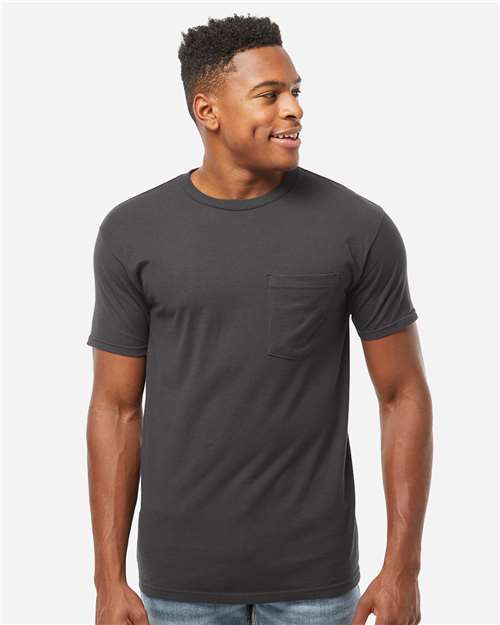 Tultex-293-Heavyweight Jersey Pocket T-Shirt - Image 38