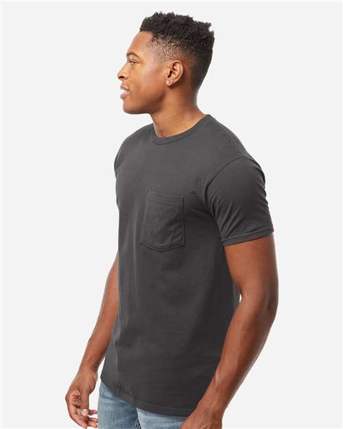 Tultex-293-Heavyweight Jersey Pocket T-Shirt - Image 39