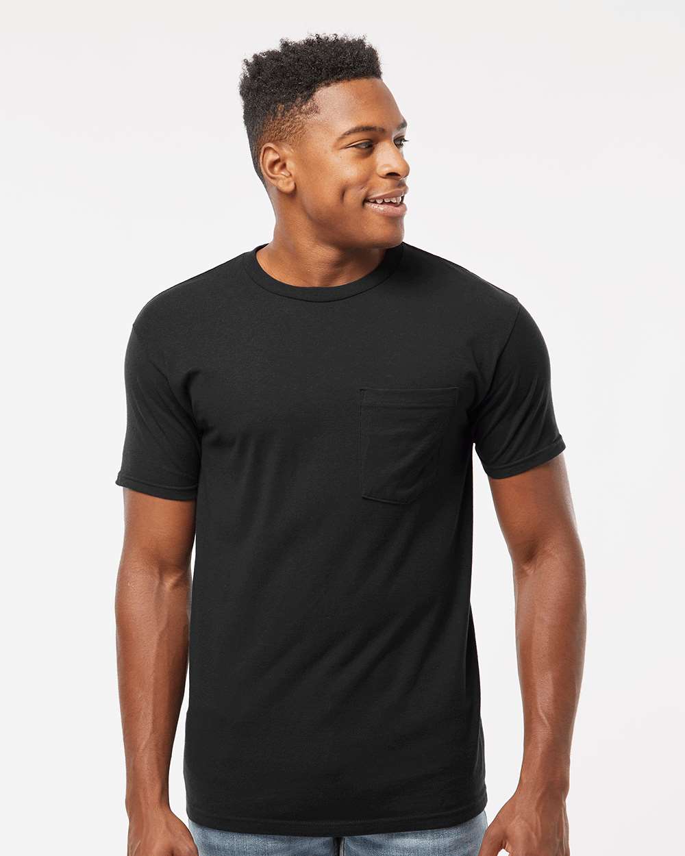 Tultex-293-Heavyweight Jersey Pocket T-Shirt - Image 4