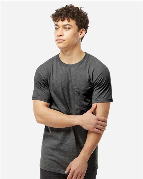 Tultex-293-Heavyweight Jersey Pocket T-Shirt - Image 41