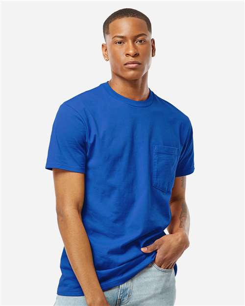 Tultex-293-Heavyweight Jersey Pocket T-Shirt - Image 47