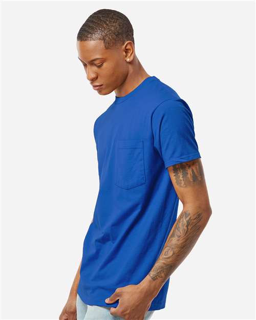 Tultex-293-Heavyweight Jersey Pocket T-Shirt - Image 48