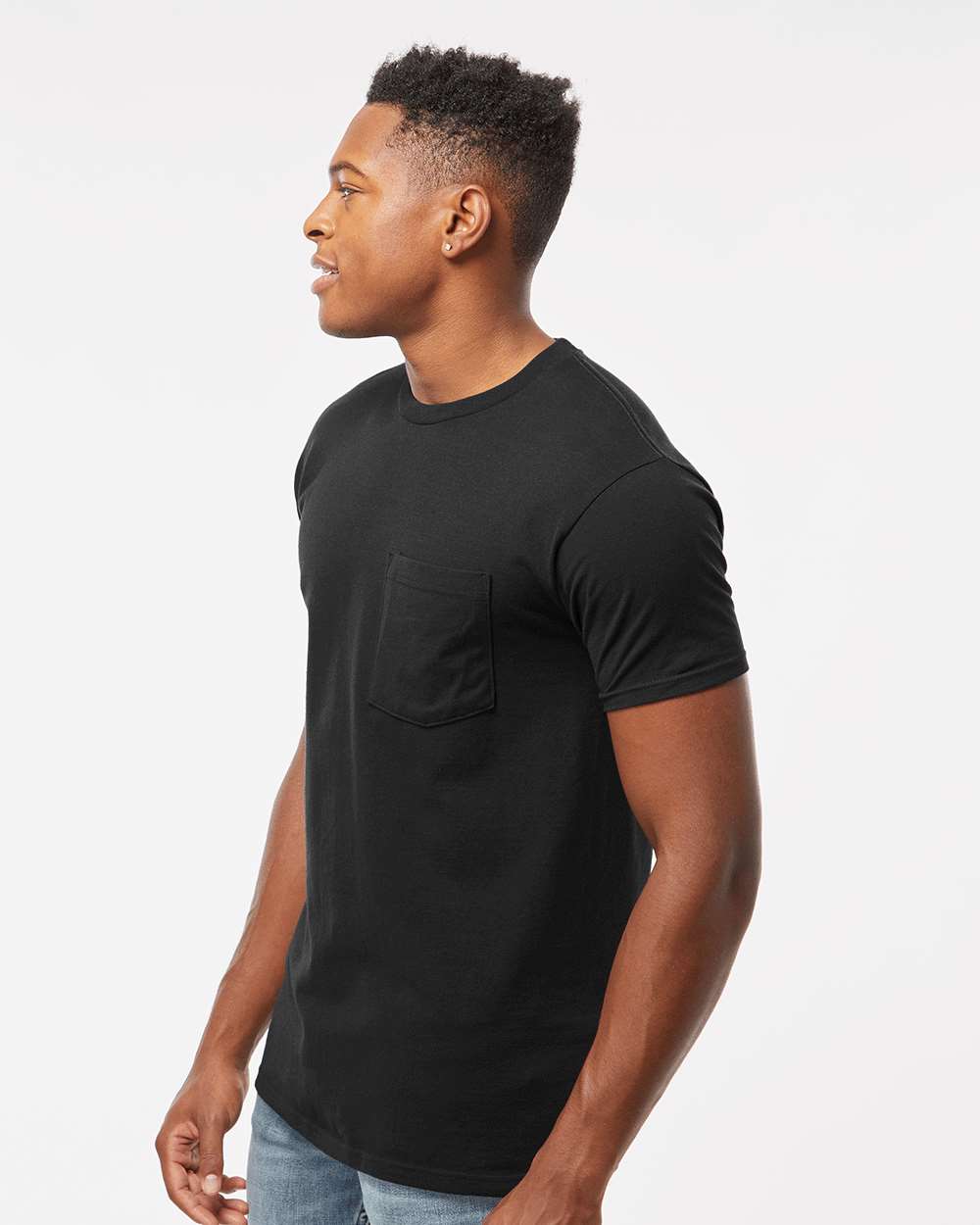 Tultex-293-Heavyweight Jersey Pocket T-Shirt - Image 5