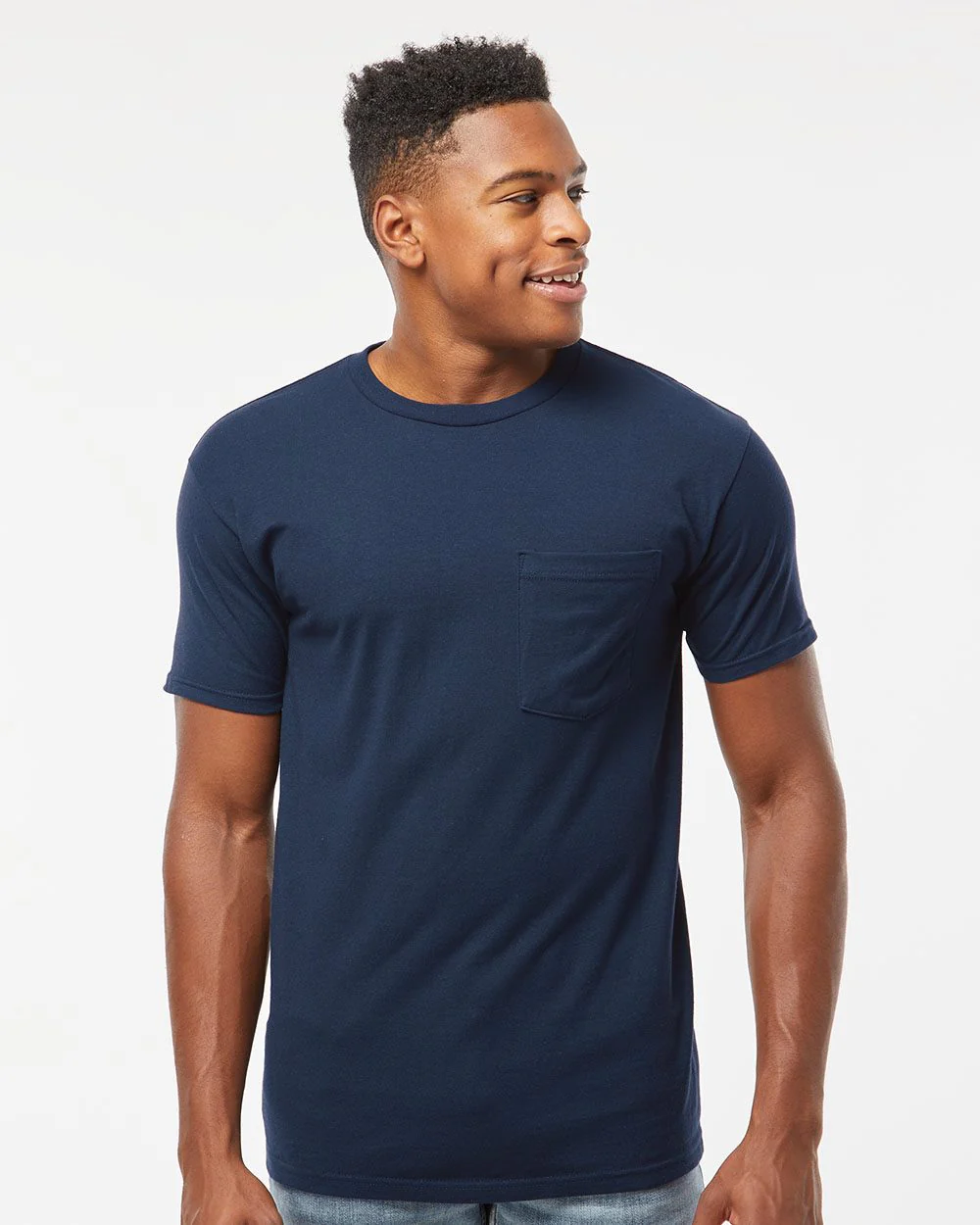 Tultex-293-Heavyweight Jersey Pocket T-Shirt - Image 7