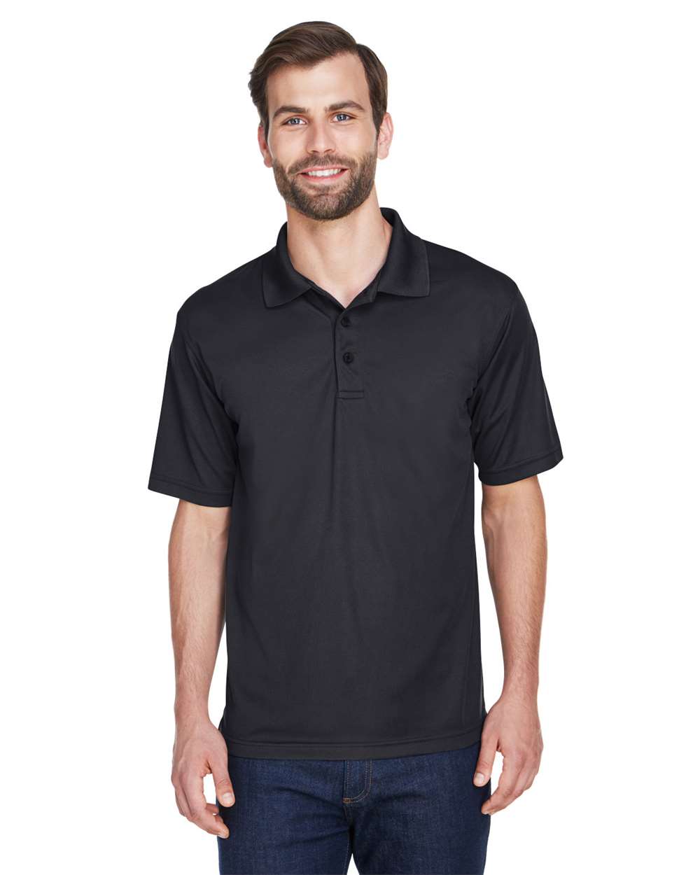 UltraClub-8210-Men's Cool & Dry Mesh Piqué Polo - Image 2