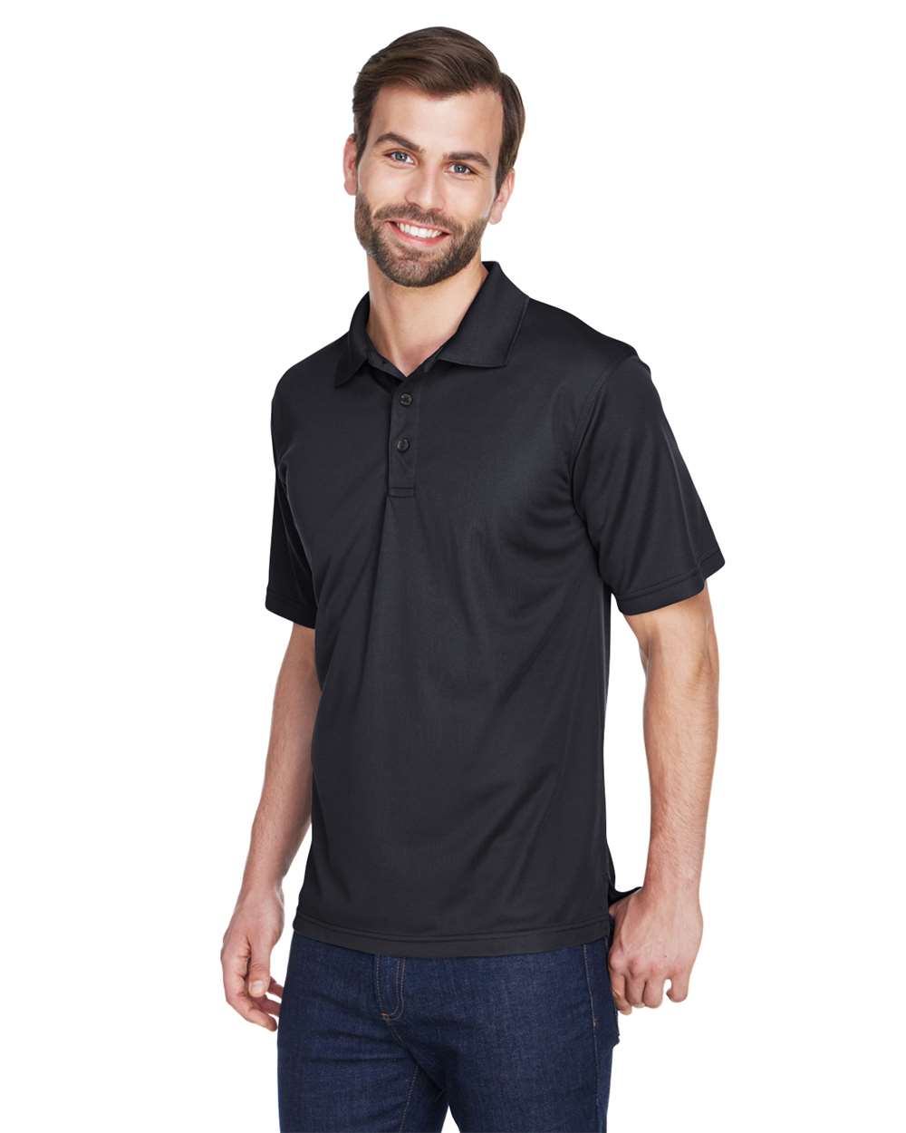 UltraClub-8210-Men's Cool & Dry Mesh Piqué Polo - Image 3