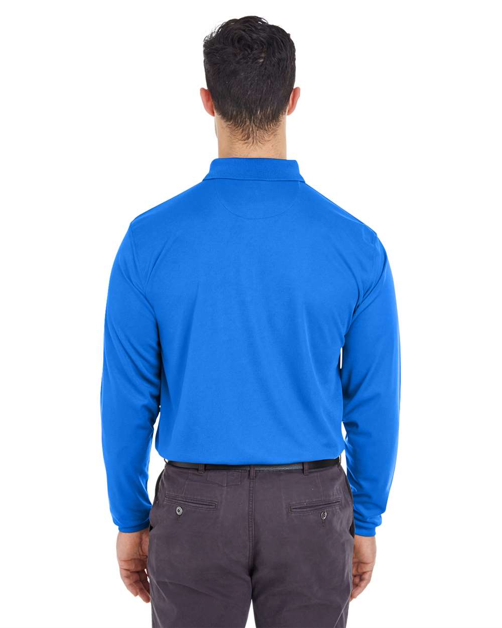 UltraClub-8210LS-Men's Cool & Dry Long Sleeve Mesh Piqué Polo - Image 20