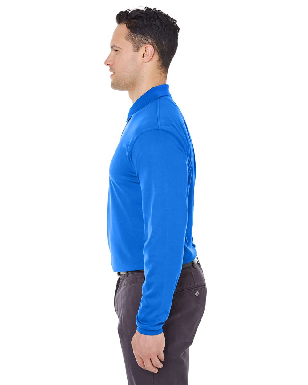 UltraClub-8210LS-Men's Cool & Dry Long Sleeve Mesh Piqué Polo - Image 21