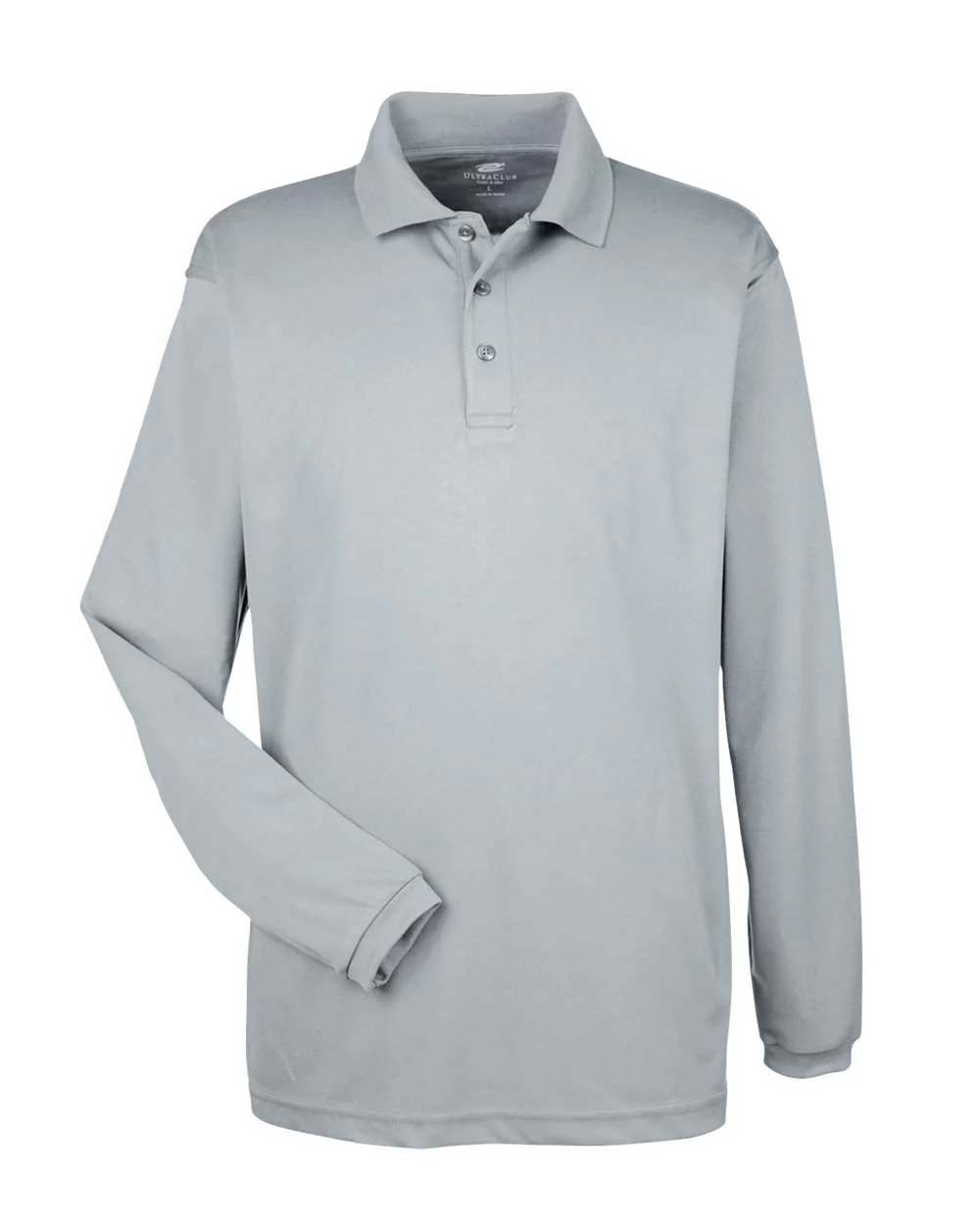 UltraClub-8210LS-Men's Cool & Dry Long Sleeve Mesh Piqué Polo - Image 22