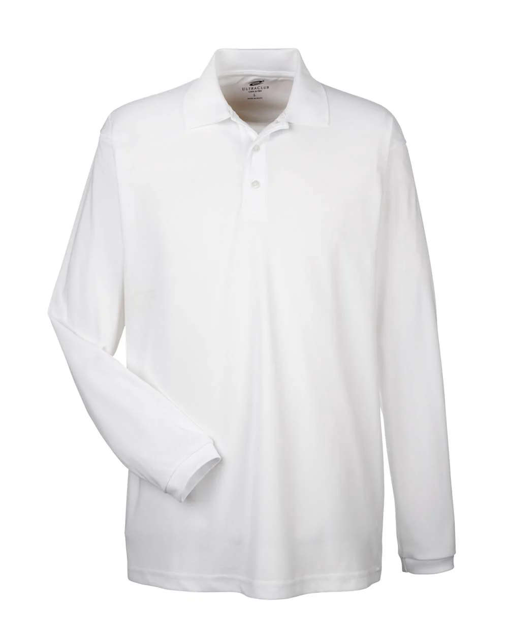 UltraClub-8210LS-Men's Cool & Dry Long Sleeve Mesh Piqué Polo - Image 24