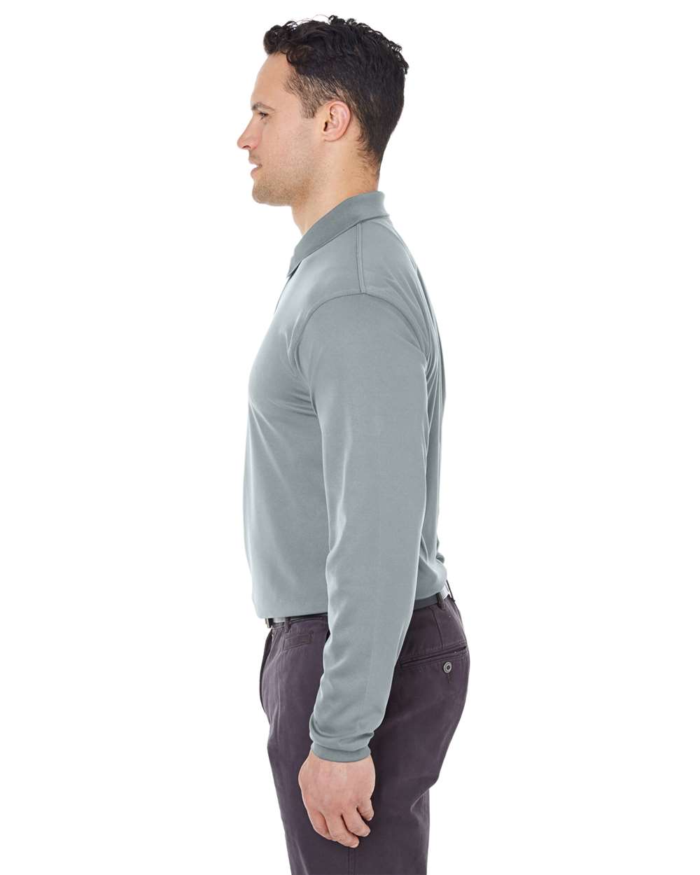 UltraClub-8210LS-Men's Cool & Dry Long Sleeve Mesh Piqué Polo - Image 26