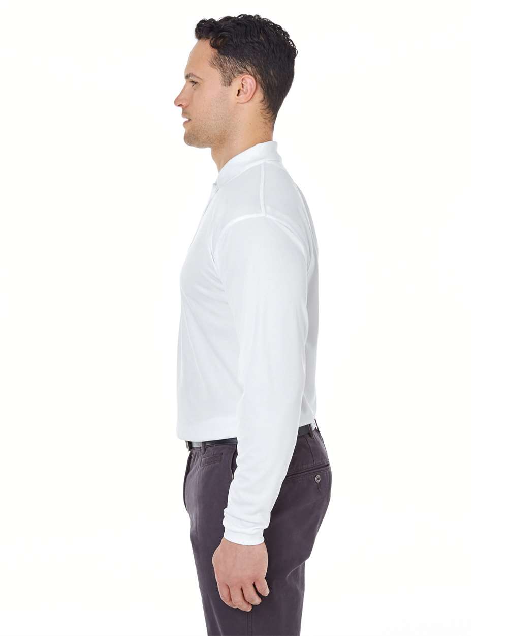 UltraClub-8210LS-Men's Cool & Dry Long Sleeve Mesh Piqué Polo - Image 28