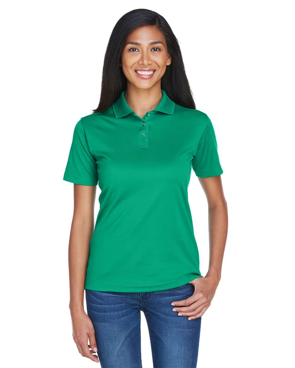 UltraClub-8404-Women's Cool & Dry Sport Polo - Image 3