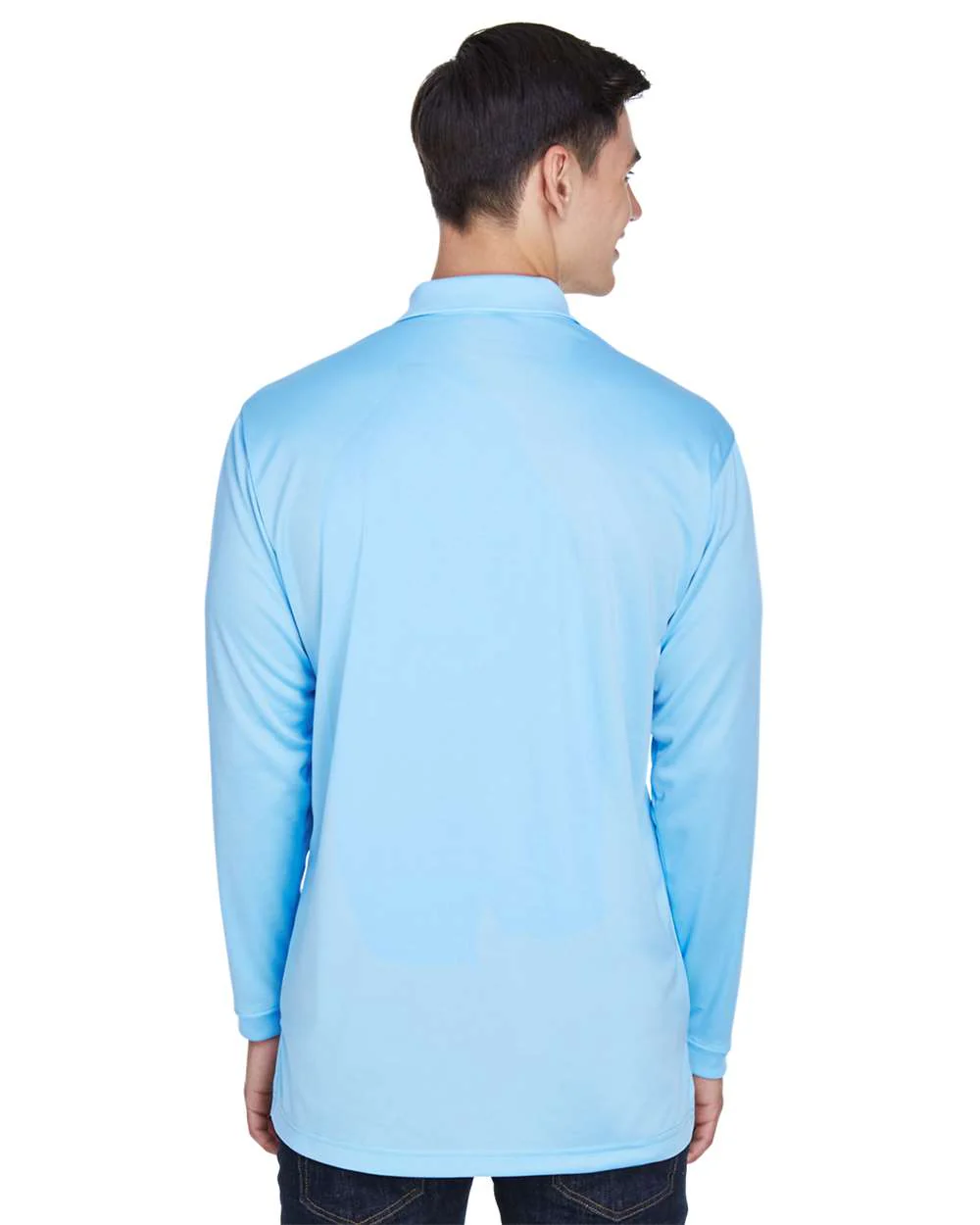 UltraClub-8405LS-Men's Cool & Dry Sport Long Sleeve Polo - Image 6