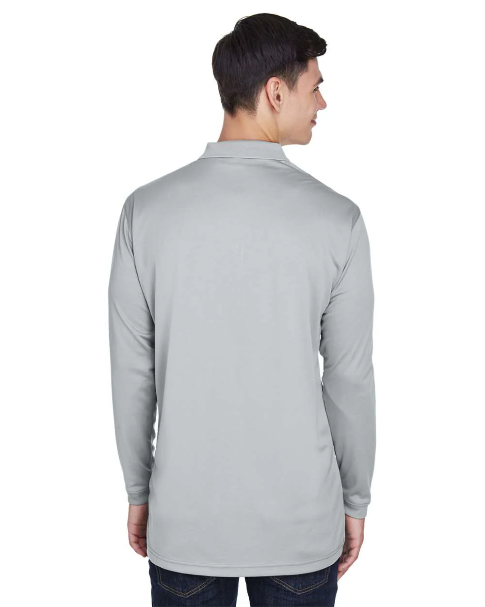 UltraClub-8405LS-Men's Cool & Dry Sport Long Sleeve Polo - Image 9