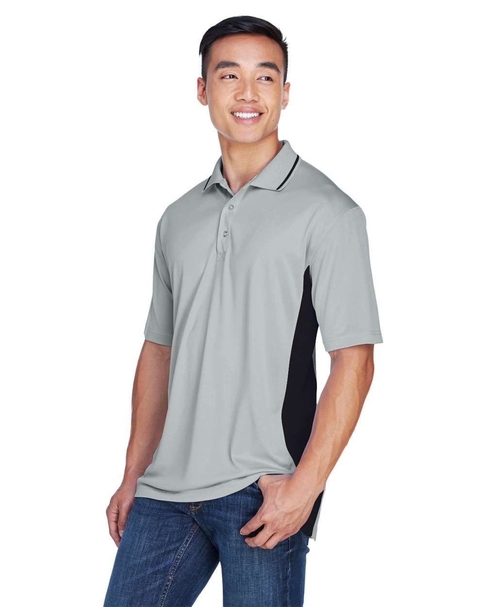 UltraClub-8406-Men's Cool & Dry Sport Two-Tone Polo - Image 12